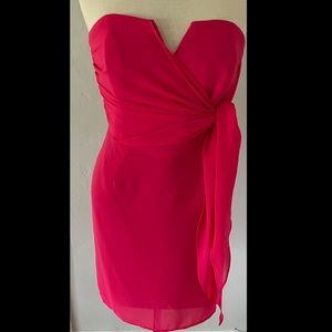 Brand new Hot pink silk dress